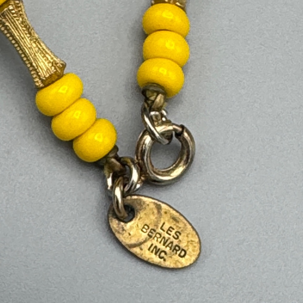 les bernard necklace yellow and gold tone - Picture 4 of 4